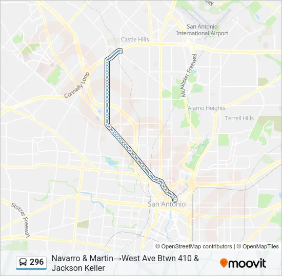 296 Bus Line Map