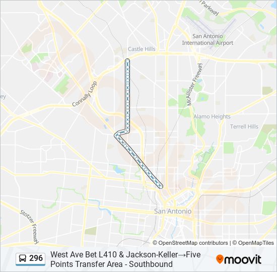 296 bus Line Map