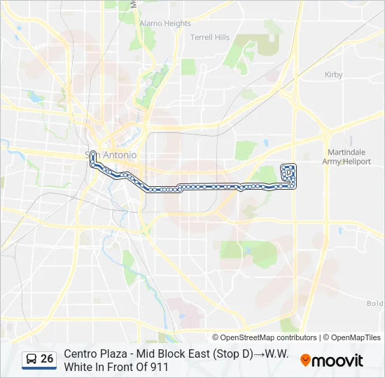 26 Bus Line Map