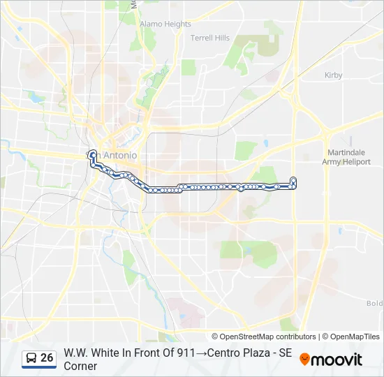 26 Bus Line Map