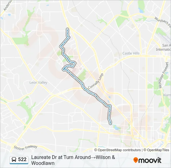 522 Bus Line Map