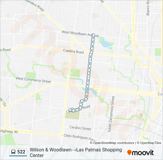 522 Bus Line Map