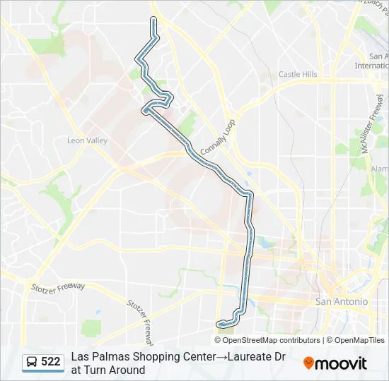522 Bus Line Map