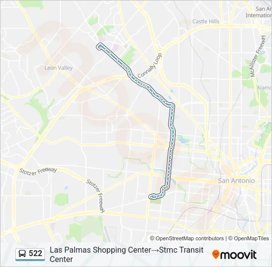 522 Bus Line Map