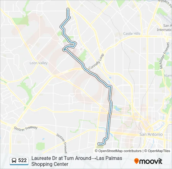 522 Bus Line Map