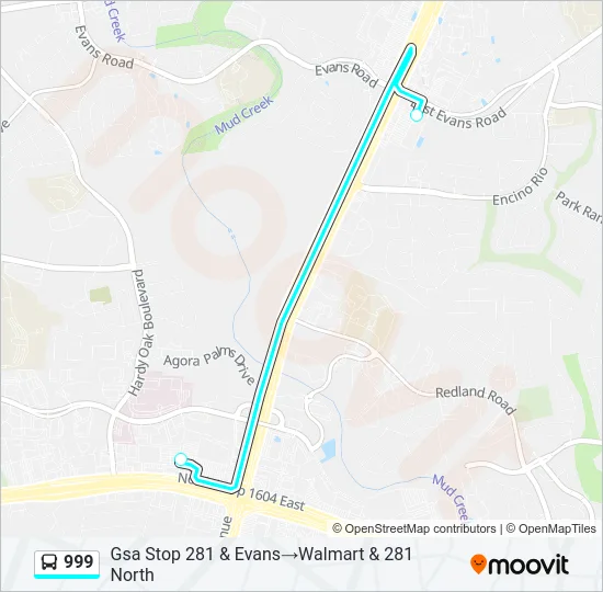 999 Bus Line Map