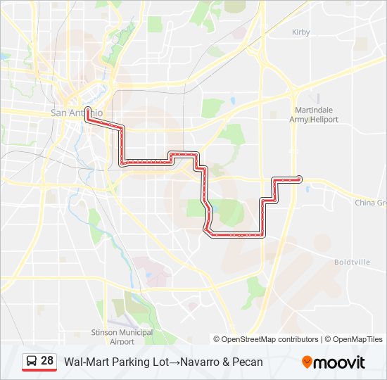 Mapa de 28 de autobús