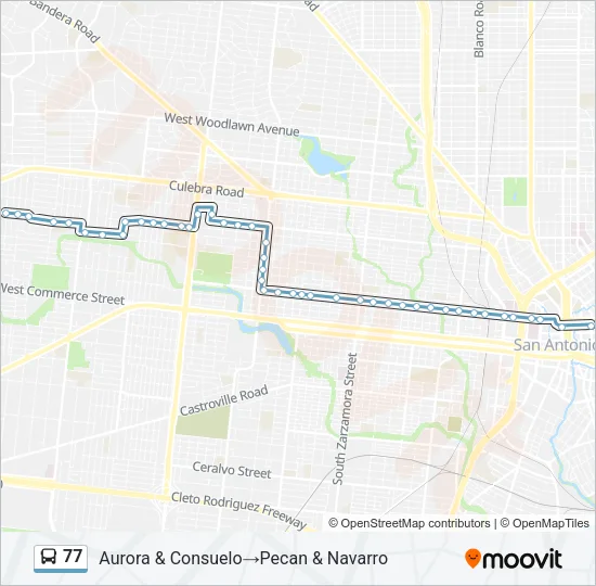 77 Bus Line Map