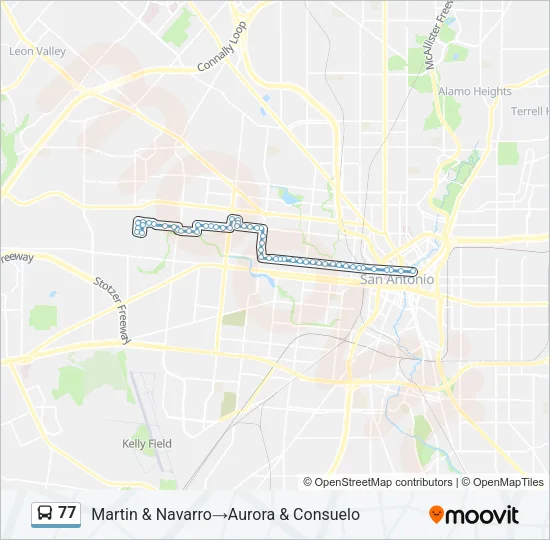 77 Bus Line Map