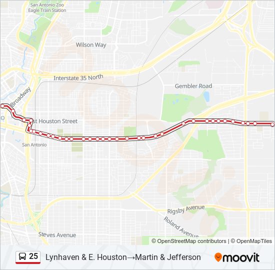 Mapa de 25 de autobús