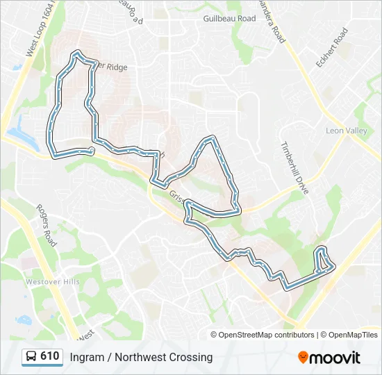 610 Bus Line Map
