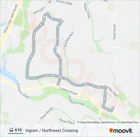 610 Bus Line Map