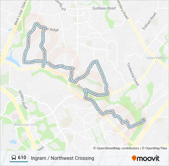 610 Bus Line Map