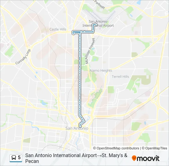 5 Bus Line Map