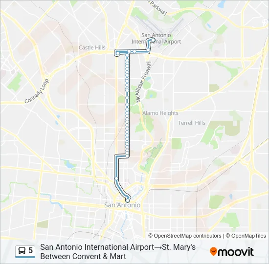 5 Bus Line Map