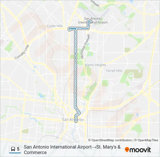 5 Bus Line Map