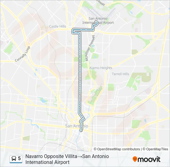 5 Bus Line Map