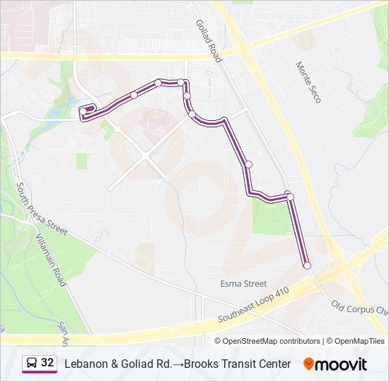 Mapa de 32 de autobús