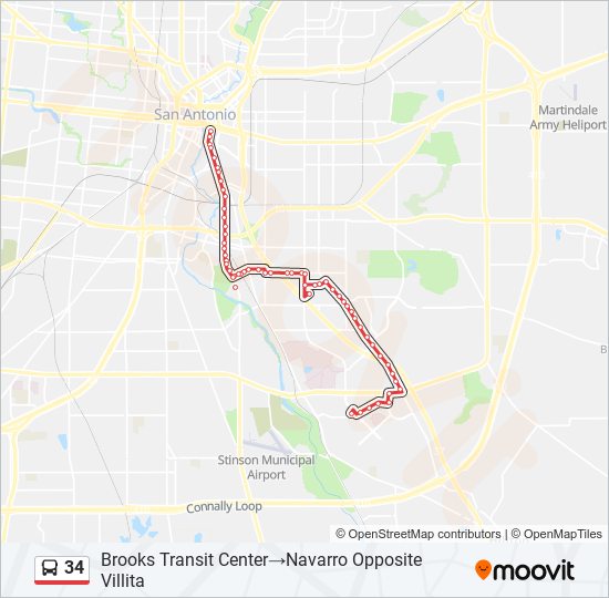 Mapa de 34 de autobús