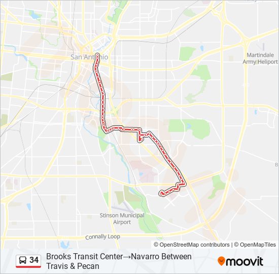 Mapa de 34 de autobús