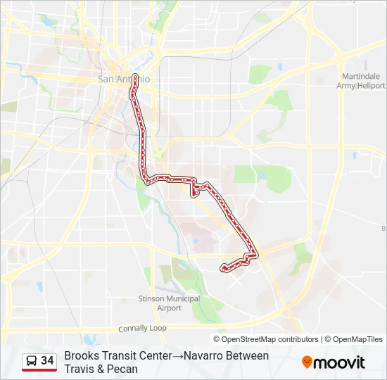 34 Bus Line Map