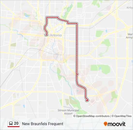 20 Bus Line Map