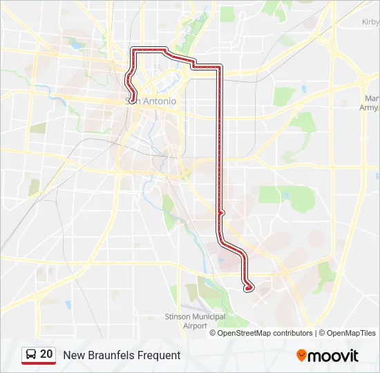 20 Bus Line Map