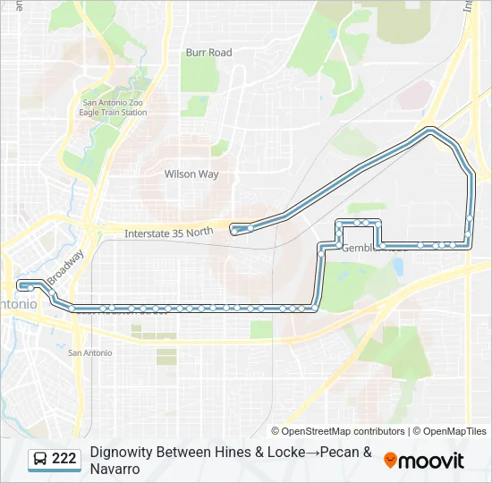 222 Bus Line Map