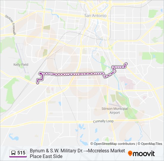 515 bus Line Map