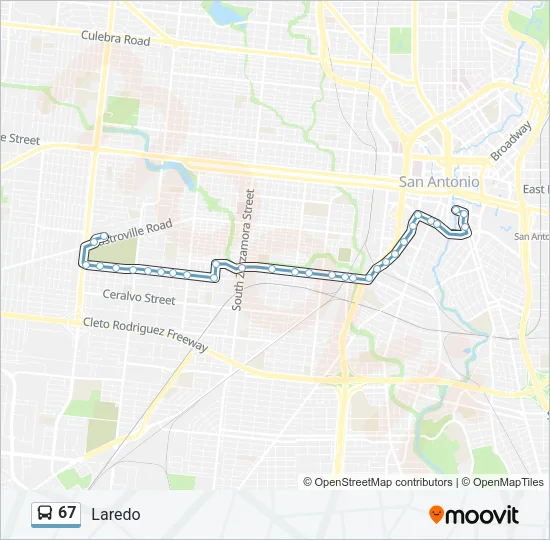 67 Bus Line Map
