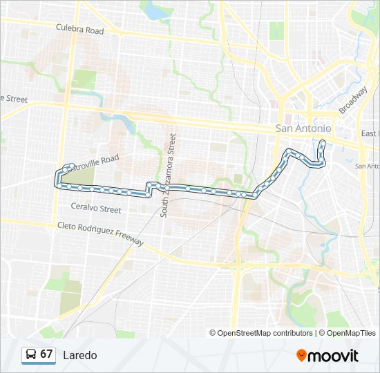 67 bus Line Map