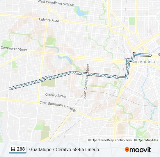 268 bus Line Map