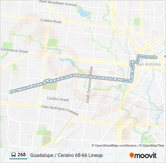 268 Bus Line Map