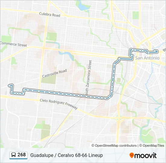268 Bus Line Map