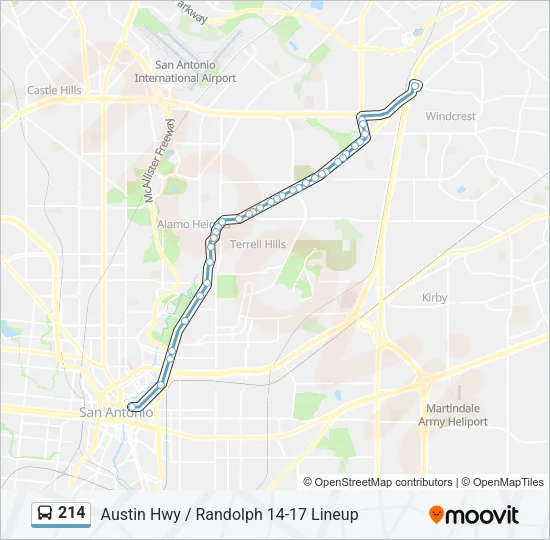 214 Bus Line Map
