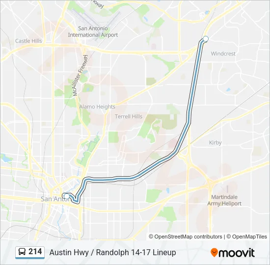 214 Bus Line Map