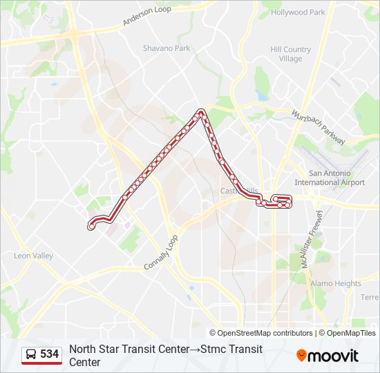 534 bus Line Map