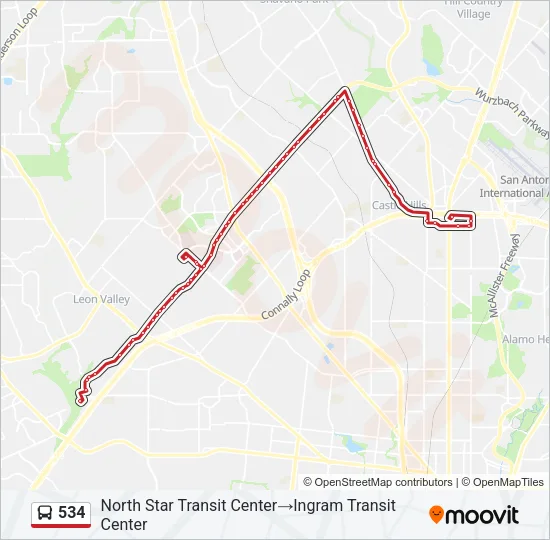 534 Bus Line Map