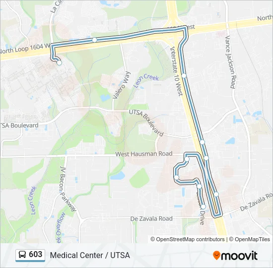 603 Bus Line Map
