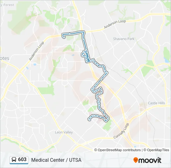 603 Bus Line Map