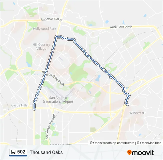502 Bus Line Map