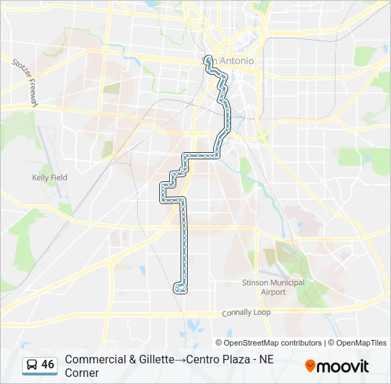 46 Bus Line Map