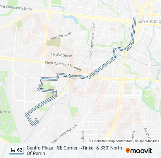 62 Bus Line Map