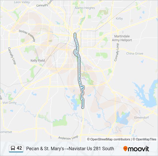 42 bus Line Map