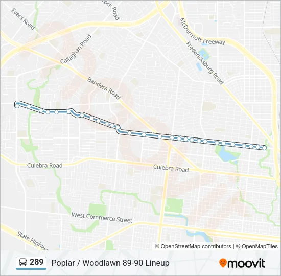 289 Bus Line Map