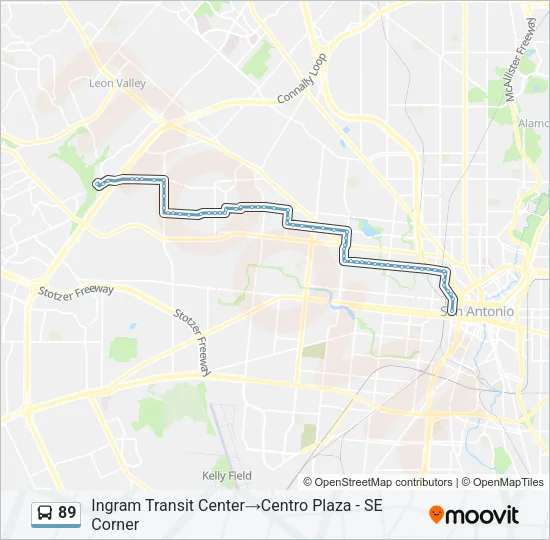 89 Bus Line Map