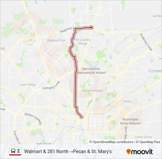 2 Bus Line Map