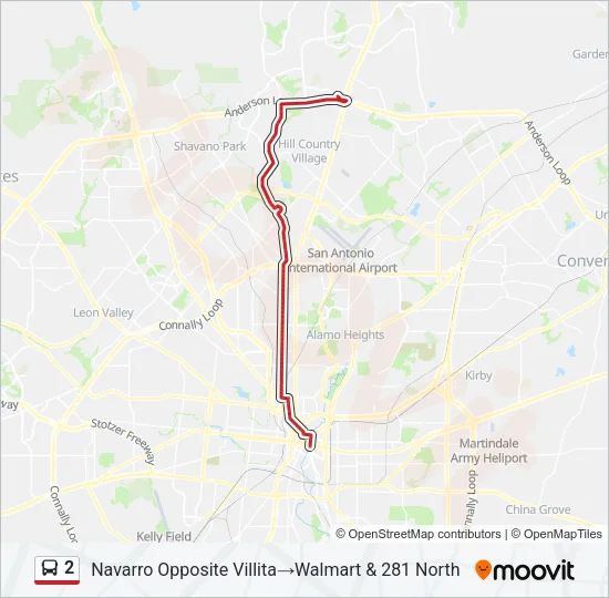 2 Bus Line Map