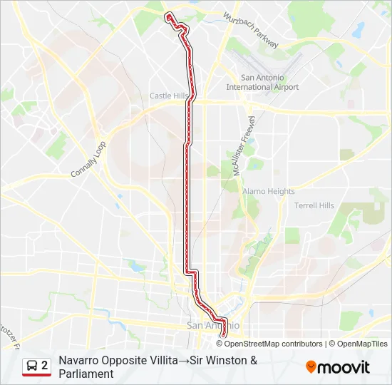 2 Bus Line Map