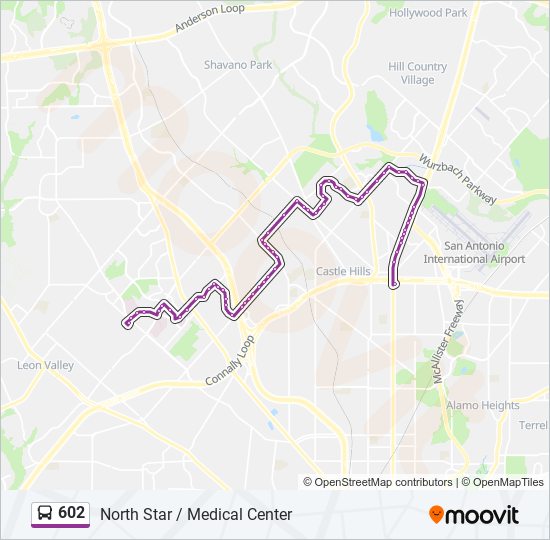 Mapa de 602 de autobús